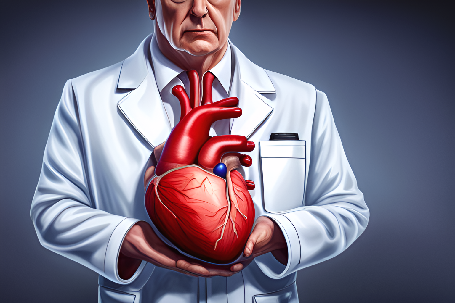 Human heart ready for transplant