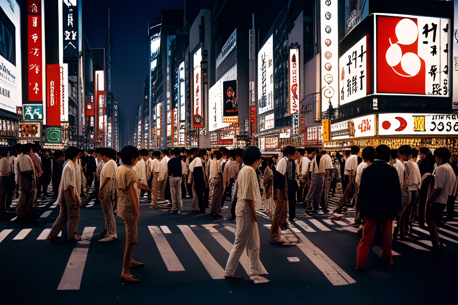 Nightlife in Ginza and Shinjuku in 1984