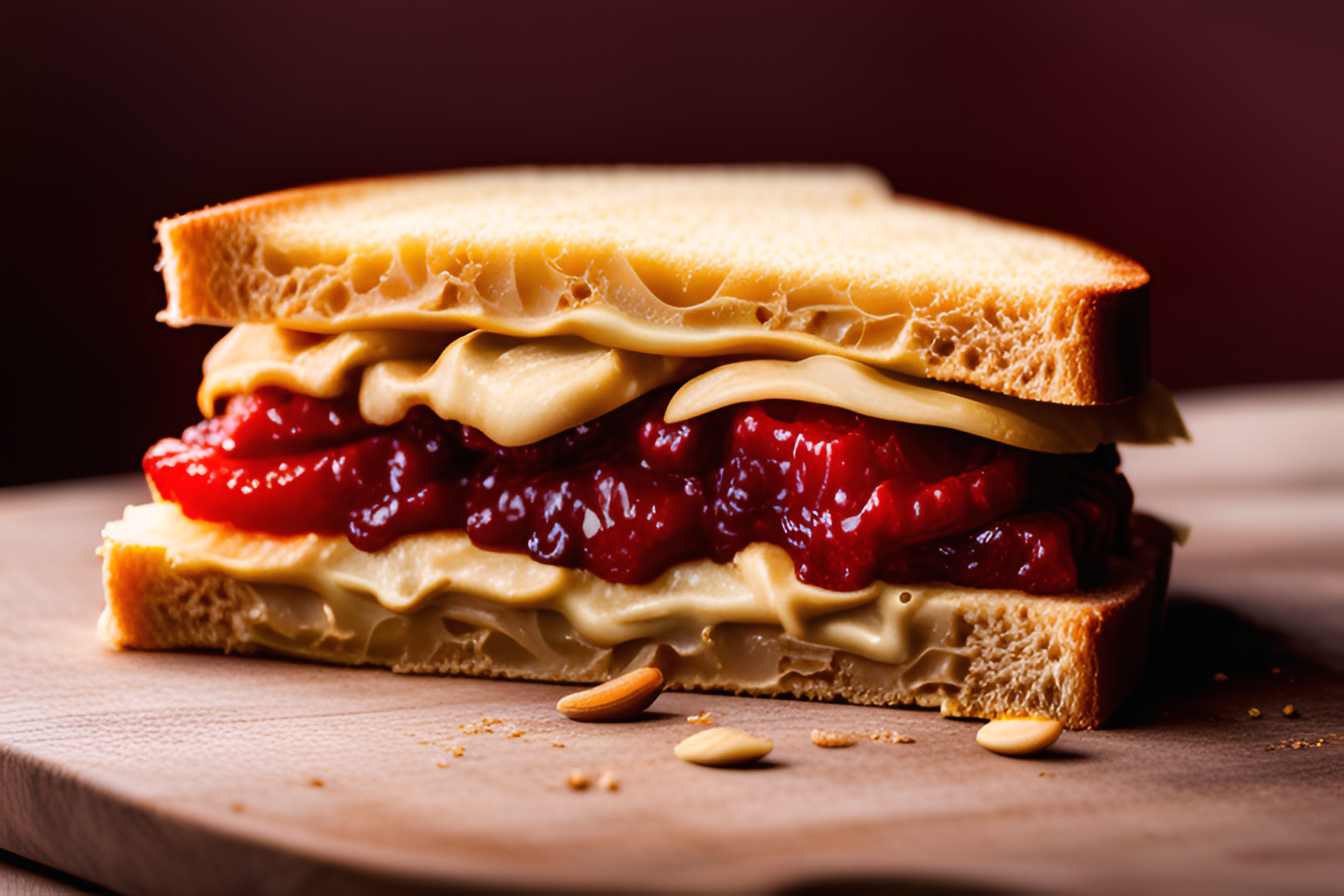 Peanut butter and jelly sandwich